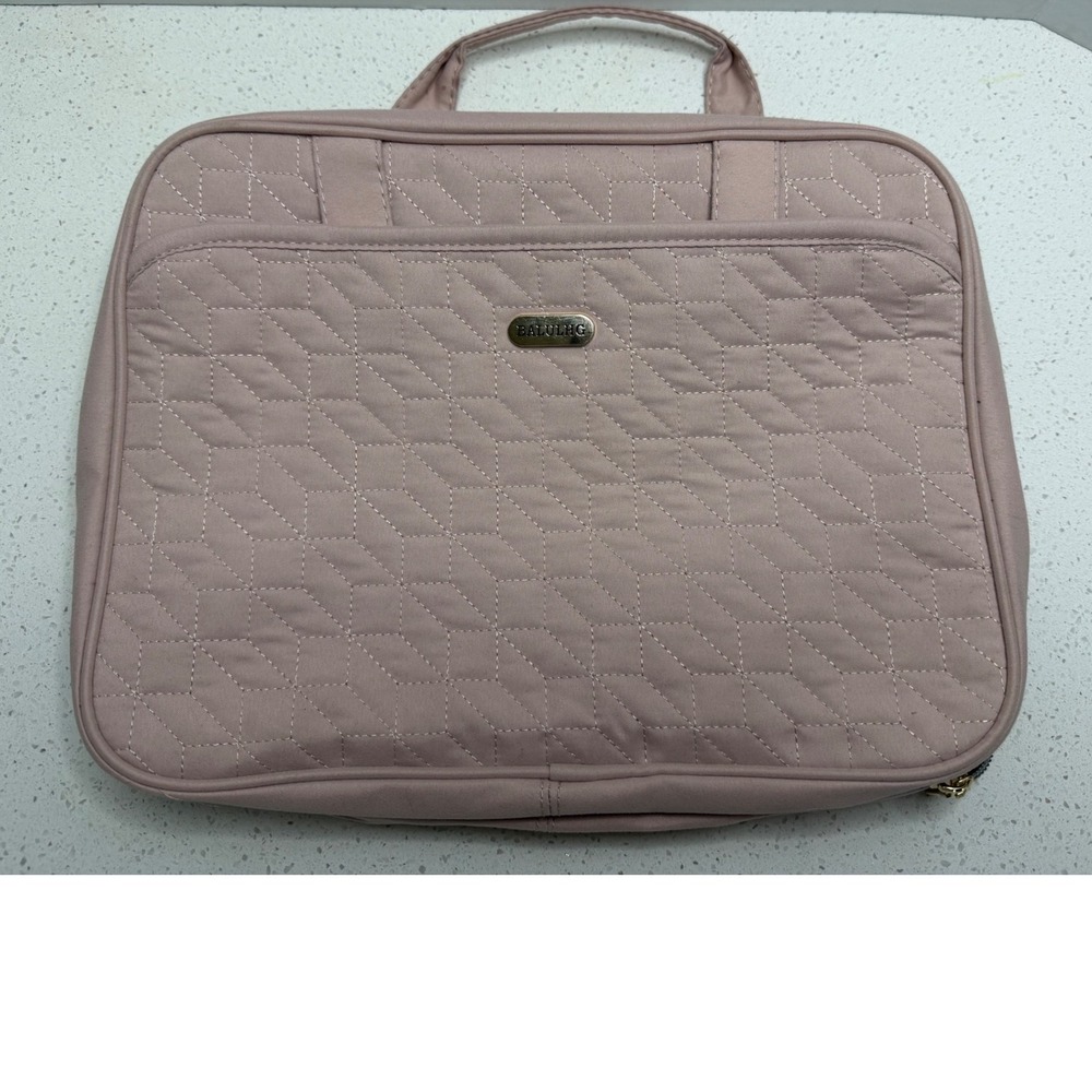 BALULHG Pink Quilted Hanging Toiletry Bag Travel Organizer Makeup Case